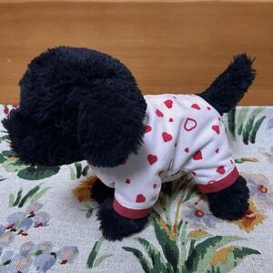 Valentines Day Douglas Cuddle Toy Black Lab Dog Puppy Heart Love Pajamas Plush